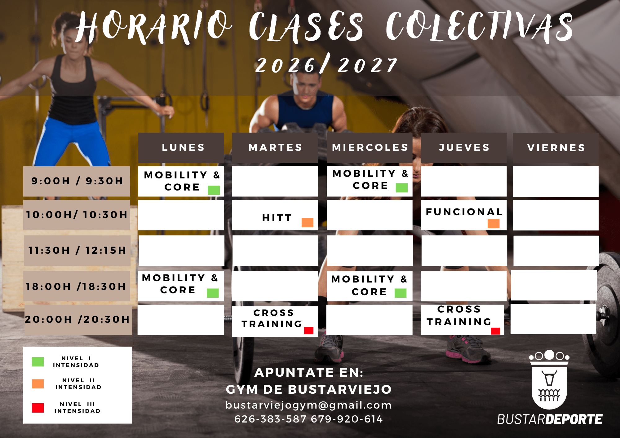 HORARIO CLASES colectivas